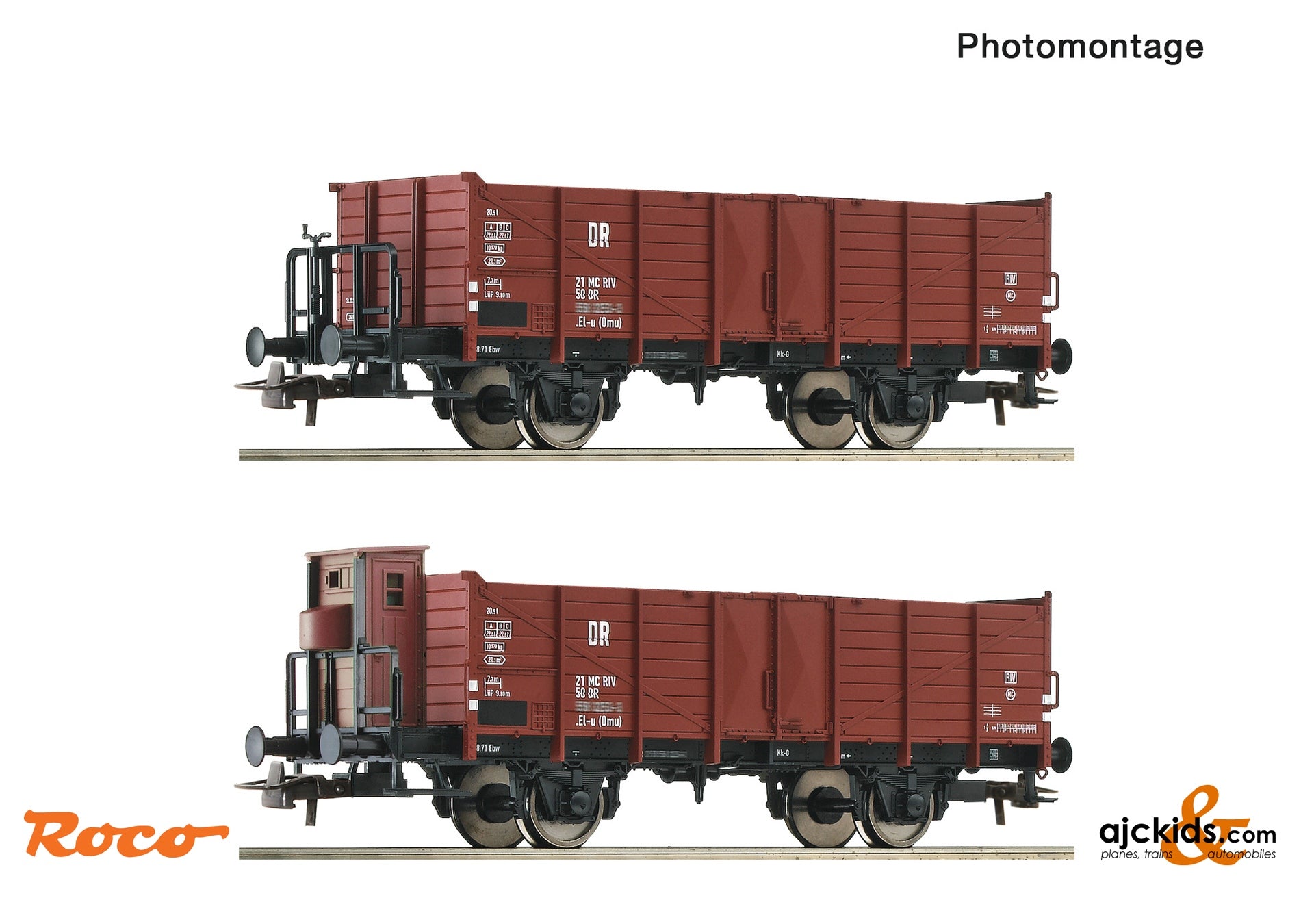 2 piece set: Open goods wagons, DR