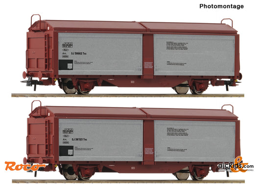 2 piece set: Sliding roof/sliding wall wagon, SJ