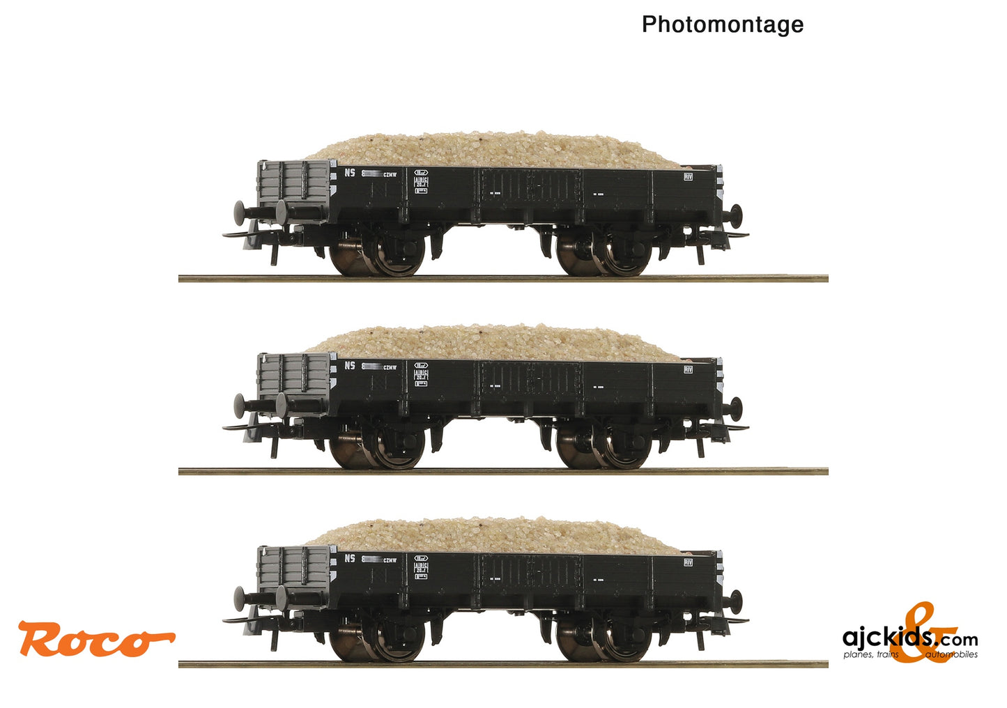 3 piece set: Sand hopper wagon, NS