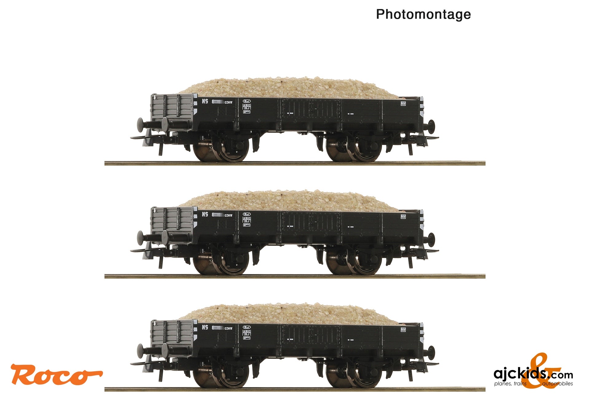3 piece set: Sand hopper wagon, NS