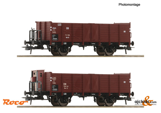 2 piece set: Open goods wagons, DB