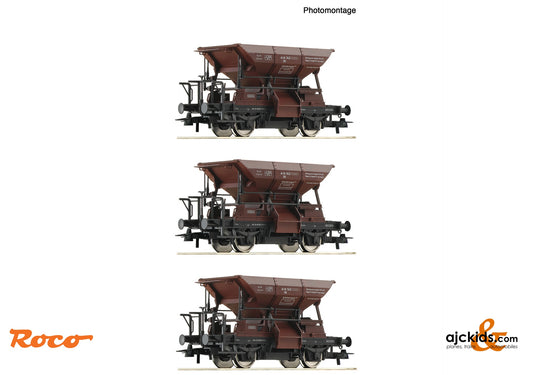 3 piece set: Talbot ballast hopper wagons, DB
