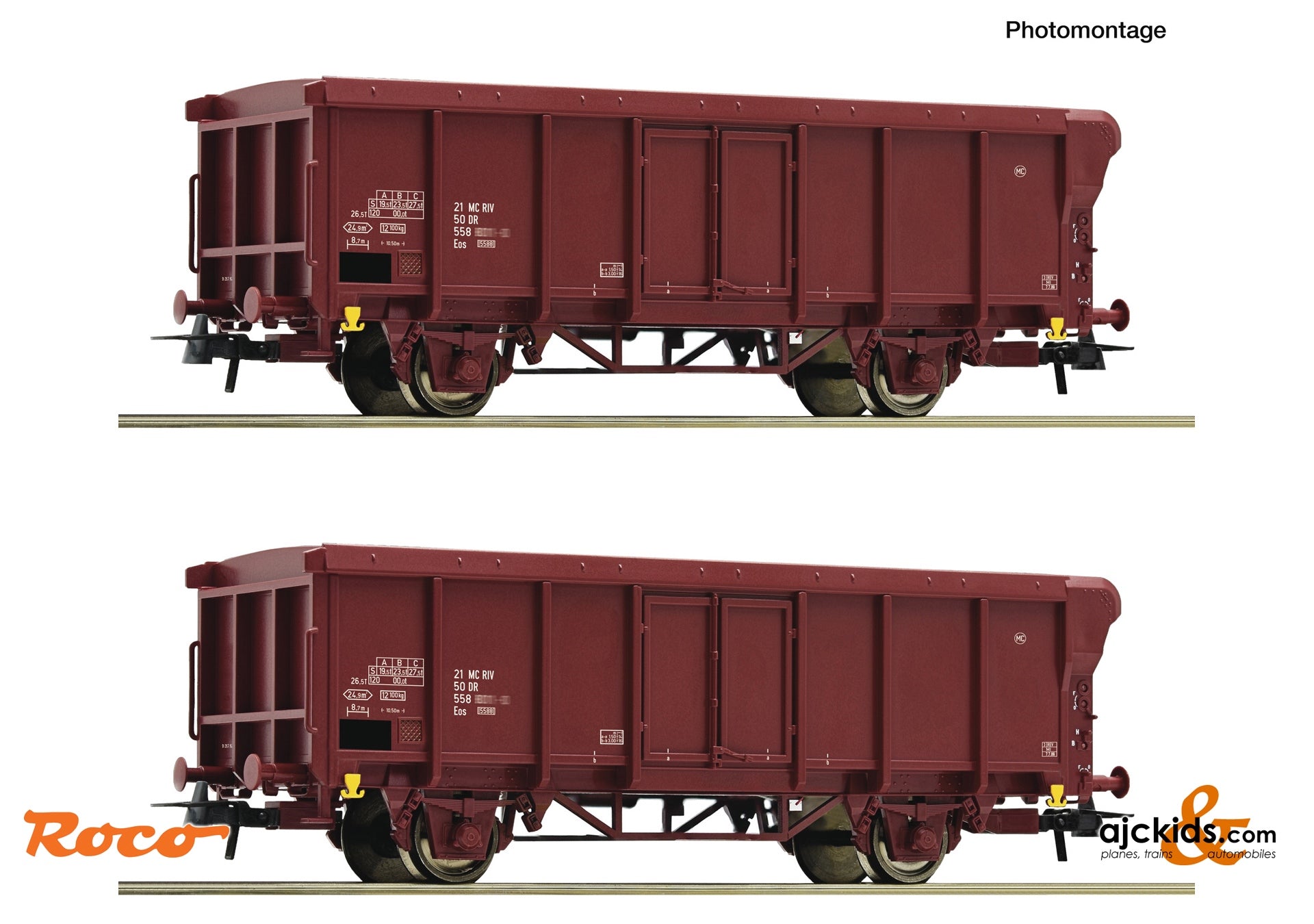 2 piece set: Open goods wagons, DR