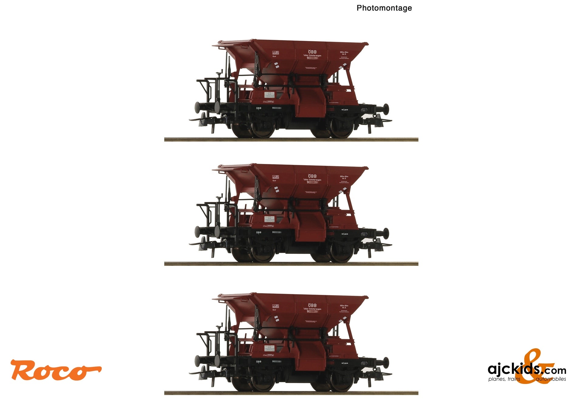 3 piece set: Talbot ballast wagon, ÖBB