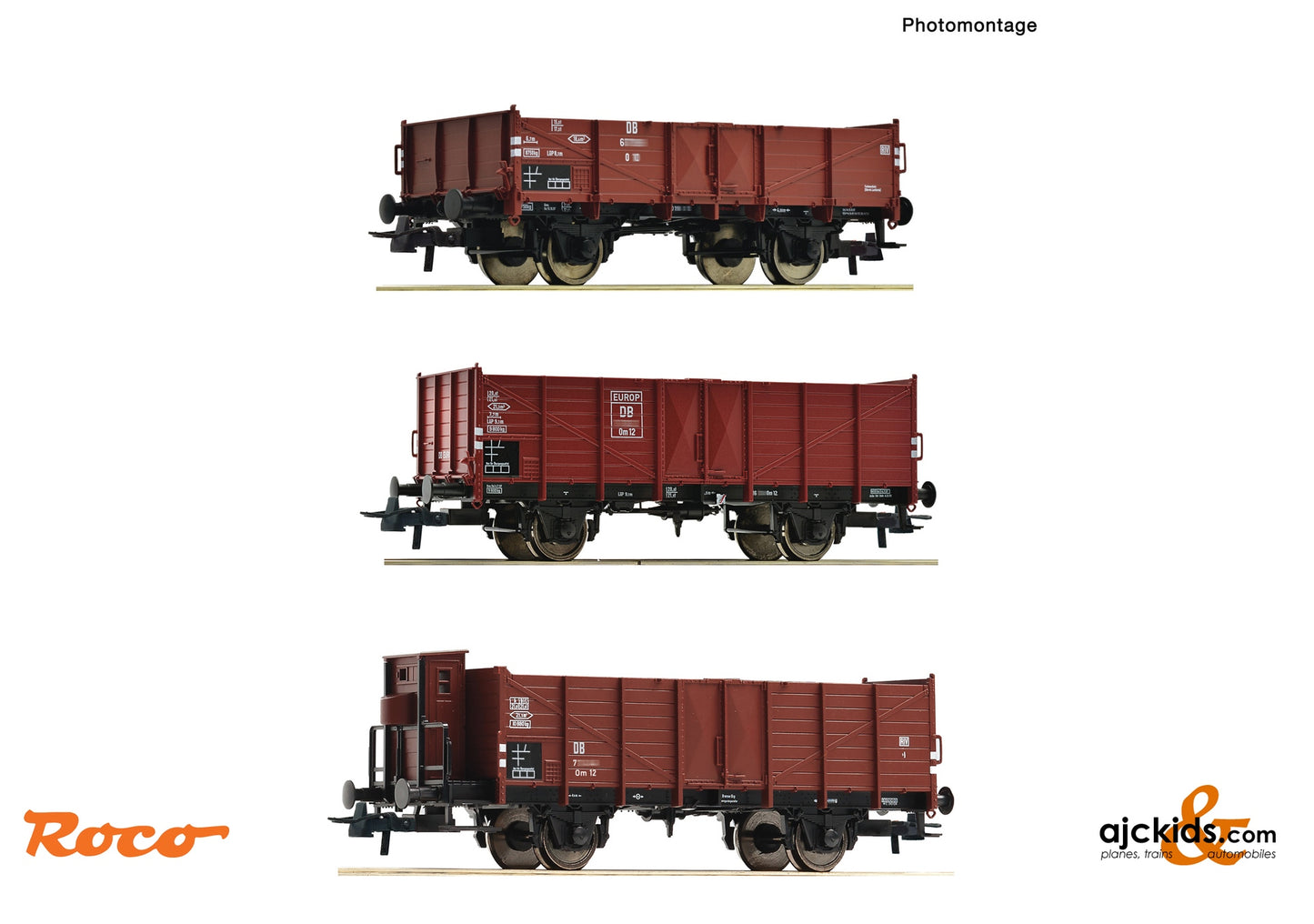 3 piece set: Open goods wagons, DB