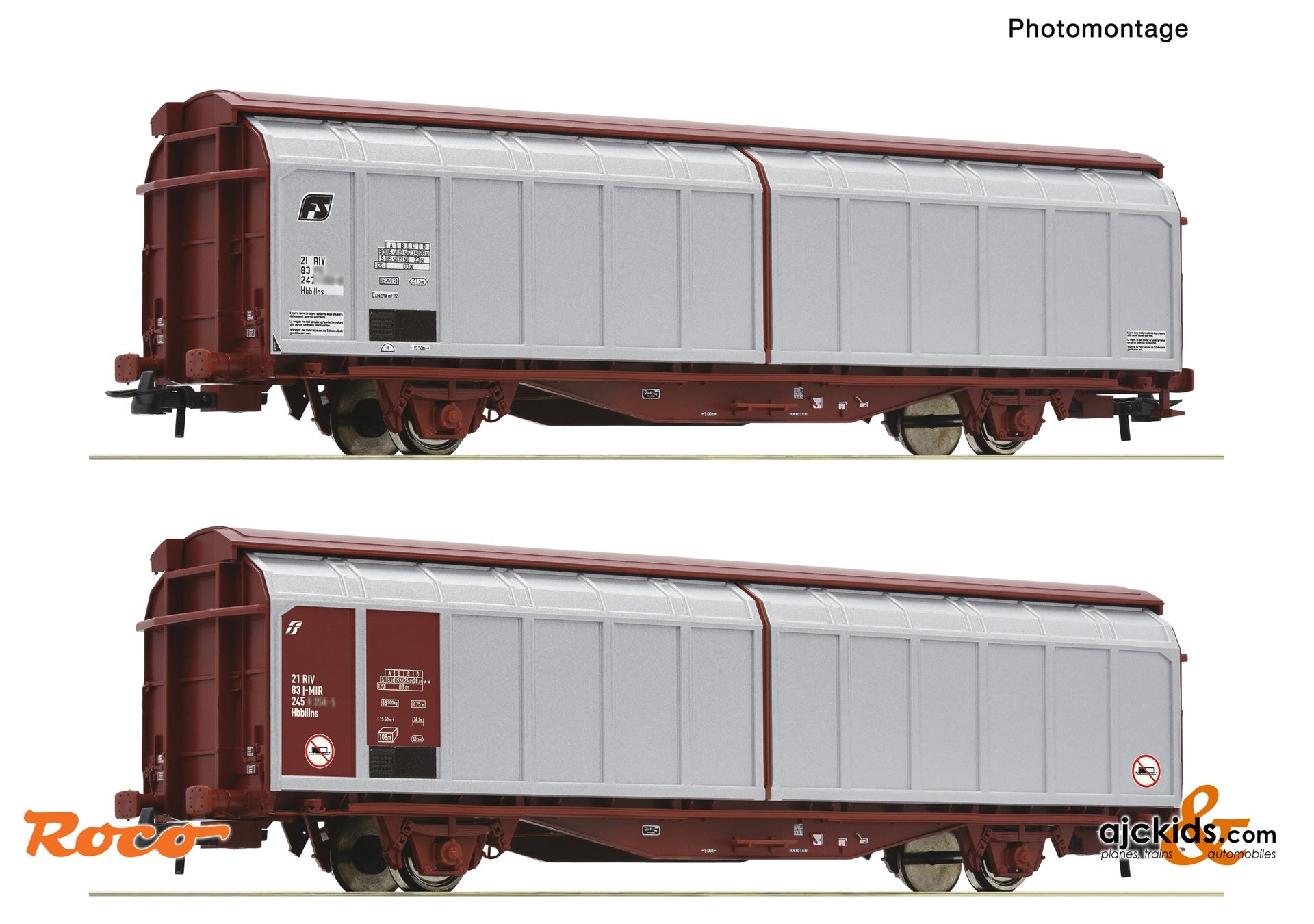 2-piece set: Sliding wall wagons, FS
