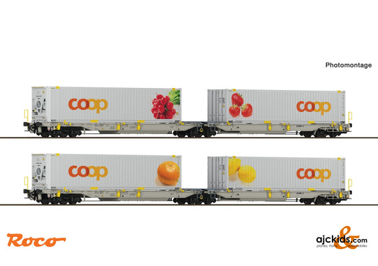 2-piece set 2: Articulated double-pocket wagon T2000, railCare