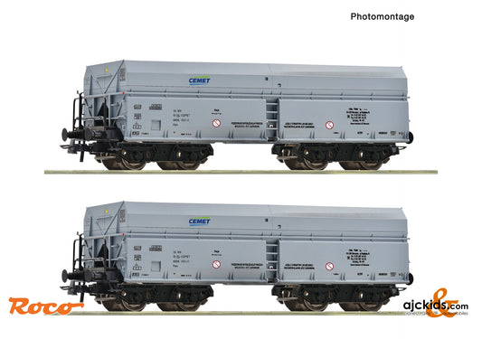2 piece set: Self-unloading hopper wagons, CEMET