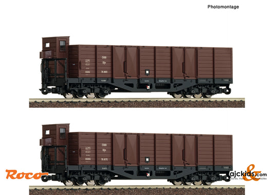 Roco 6640004 2 piece set: Open goods wagon, ÖBB