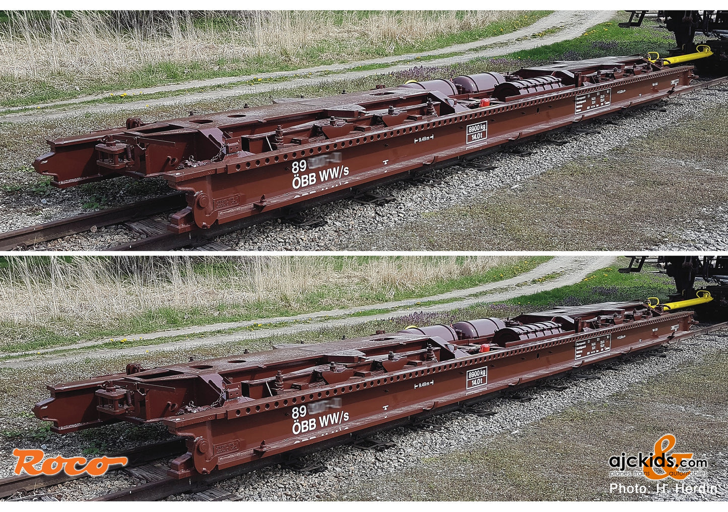2 piece set: narrow gauge transporter wagon, ÖBB