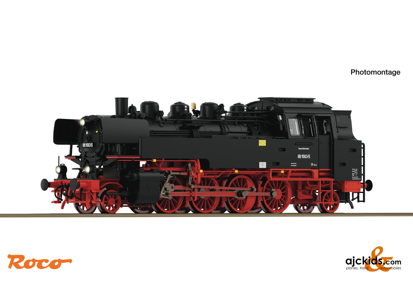 Steam locomotive 86 1563-5, DR