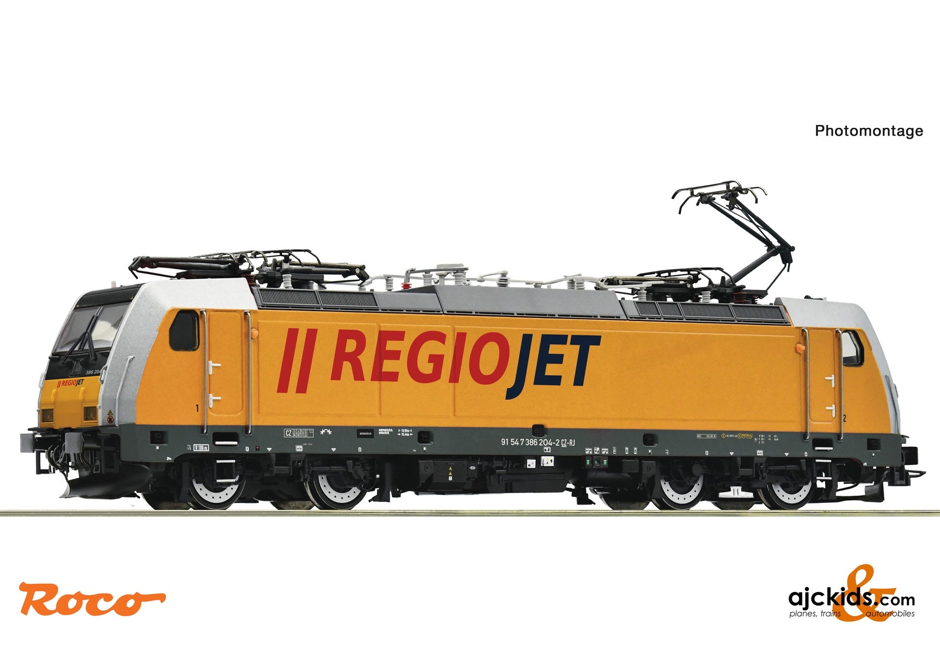Roco 7510102 Electric locomotive 386 204-2, Regiojet – Ajckids