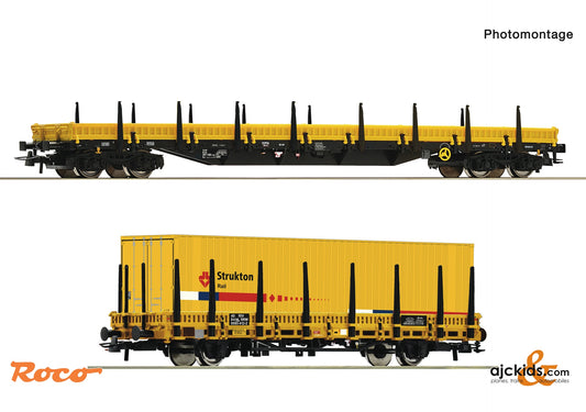 Roco 77029 - 2 pc set.: Stake wagons