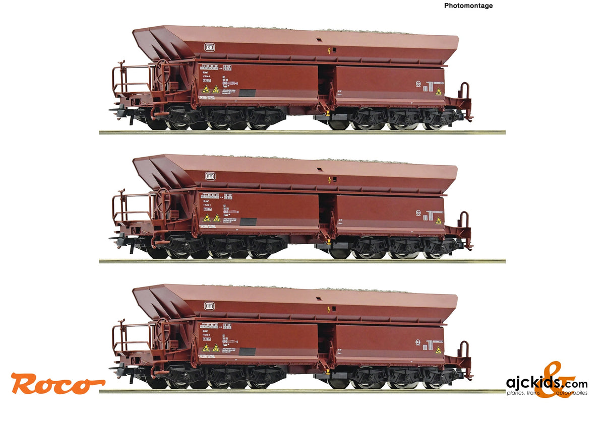 Fials Set Roco Roco 77031 3 piece Set 2: Ore Cart in H0-Scale – Ajckids