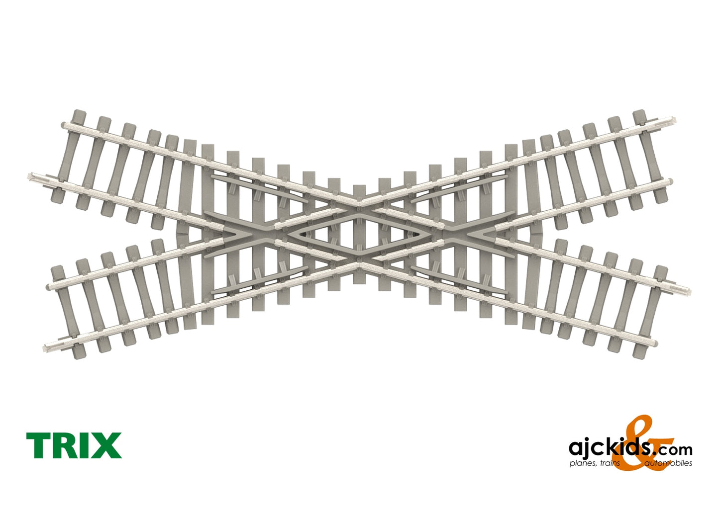 Trix 14558 - Minitrix Crossing - 30° with Concrete Ties, Length 104.2 mm / 4-1/8"