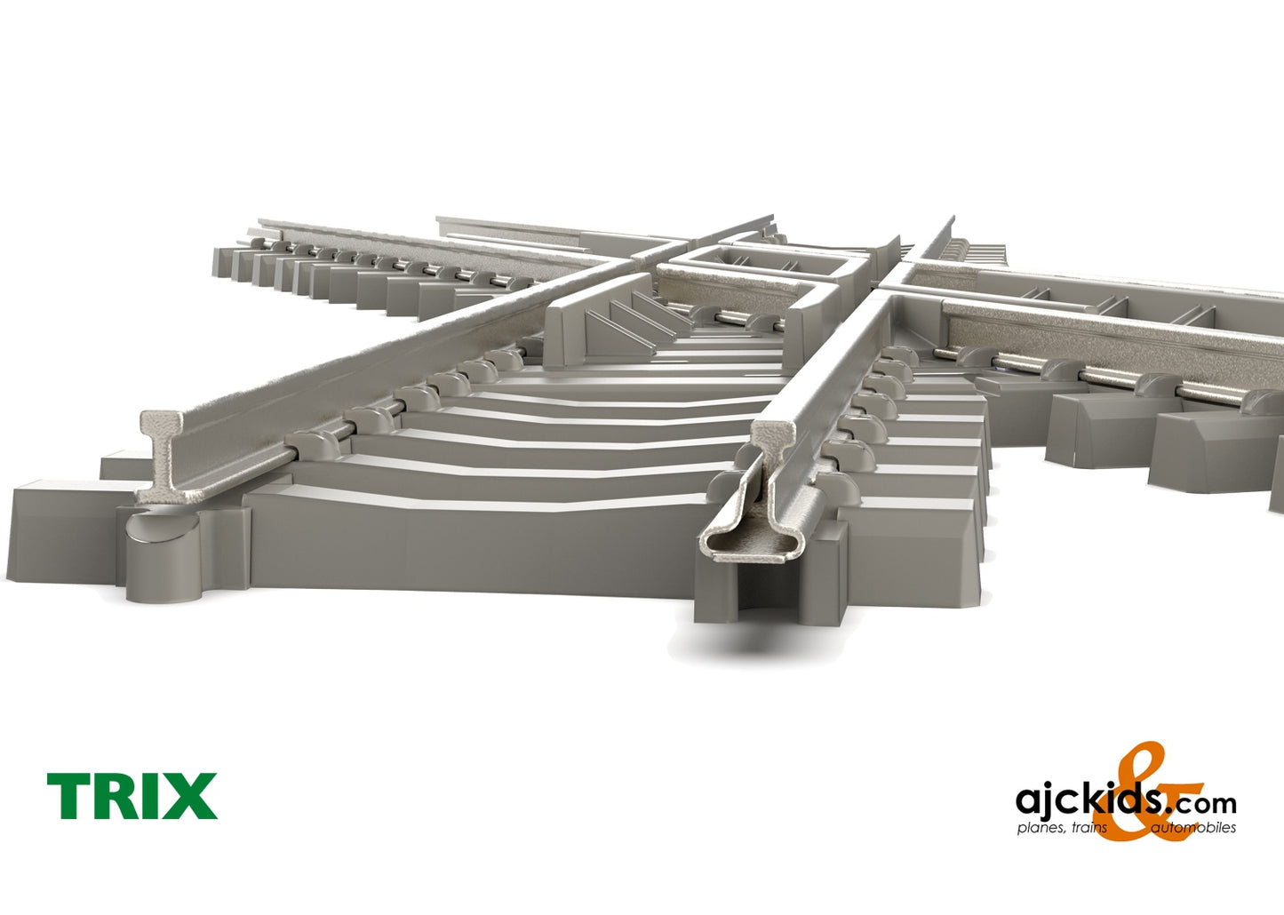 Trix 14558 - Minitrix Crossing - 30° with Concrete Ties, Length 104.2 mm / 4-1/8"