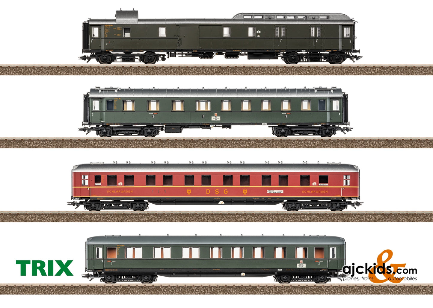Trix 23651 - Express Train Passenger Car Set 1 for the “D 74”