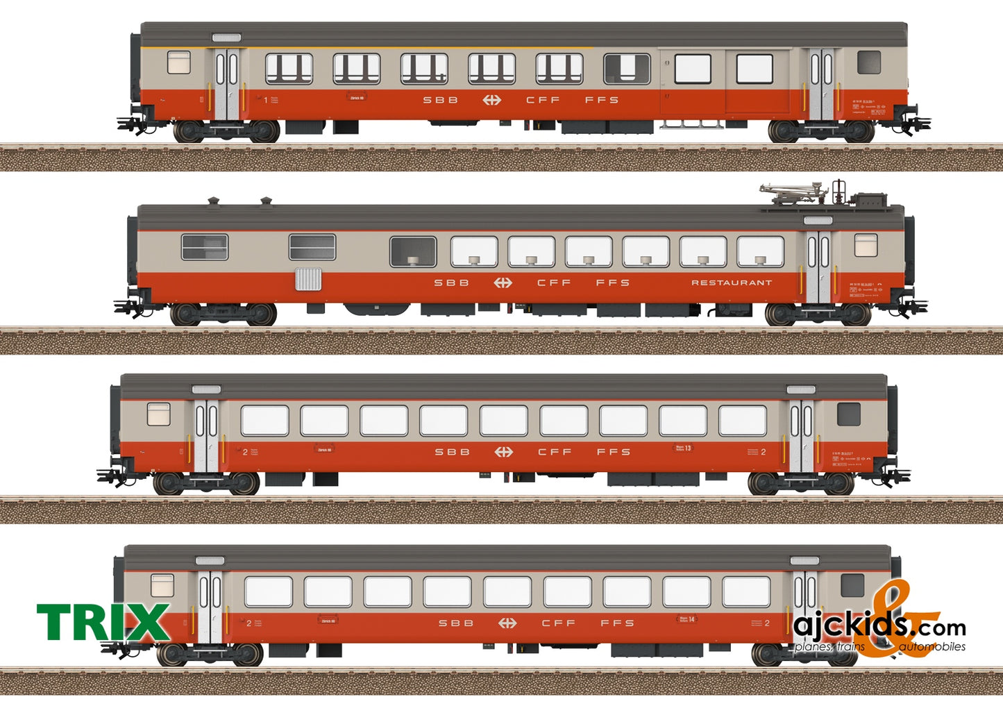 Trix 23690 - Swiss Express Passenger Car Set at Ajckids.com