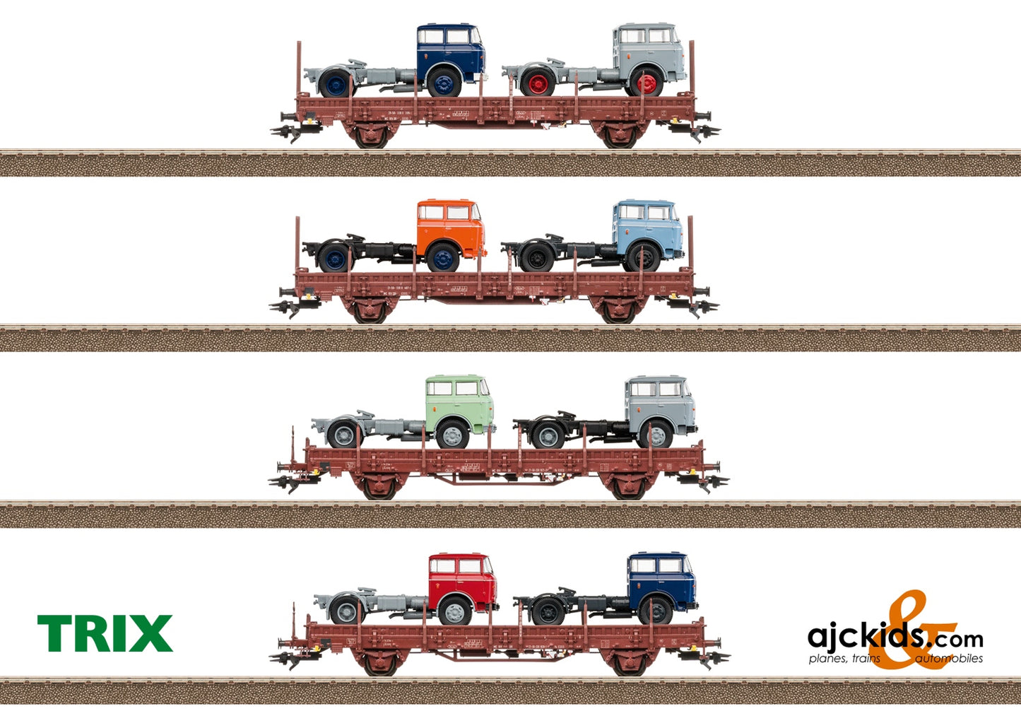 Trix 24190 - Freight Car Set for Vehicle Transport