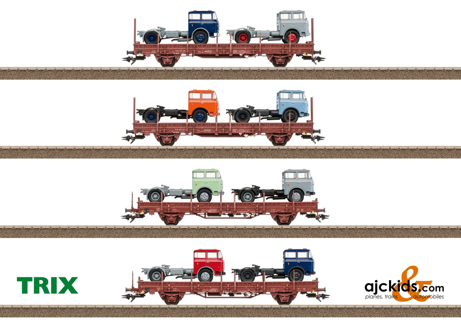Trix 24190 - Freight Car Set for Vehicle Transport