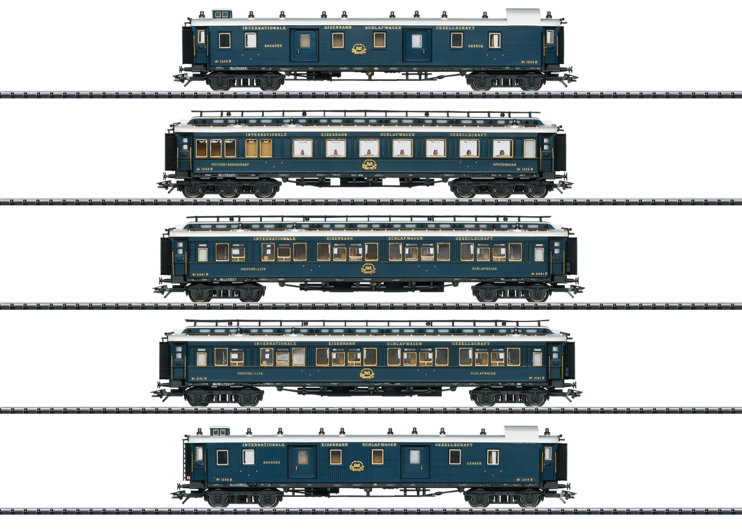 Trix 23219 - "Simplon Orient Express" Express Train Passenger Car Set 1 (Only with 23220 and 22913)