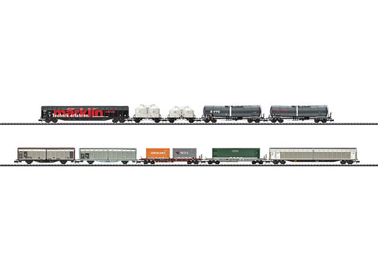Trix 15074 - Modern Railroading Display Set with 10 Freight Cars