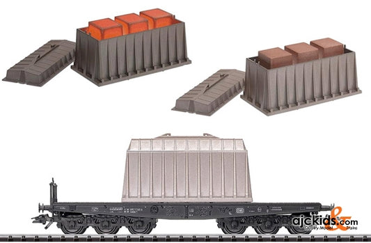 Trix 24056 - 6-axle Flat car Ssym