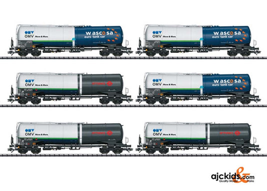 Trix 24206 - Freight Car Set with 6 Type Zans and Zacns Tank Cars; Era VI