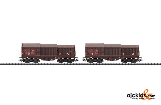 Trix 24406 - DB AG Flat Car w/Telescoping Covers 2-Car Set (Lim.)
