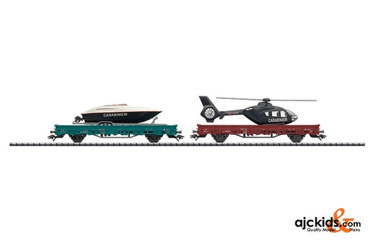 Trix 24513 - Set with 2 Carabinieri Low Side Cars