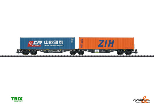 Trix 24802 - Type Sggrss Double Container Transport Car