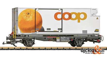LGB 45896 - RhB Container Car,  CoOp Orange