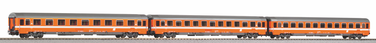 Piko 58224 - 3 piece Set Schnellzugwagen Eurofima 1x 1. Kl. + 2x 2. Kl. FS IV