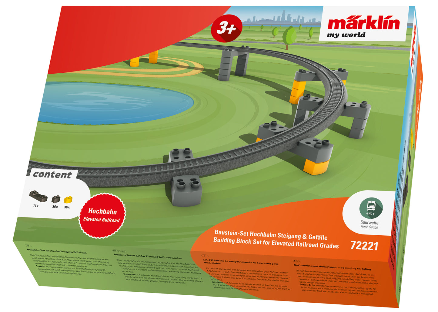 Marklin 72221 - Marklin my world Building Block Set for Elevated Railroad Grades