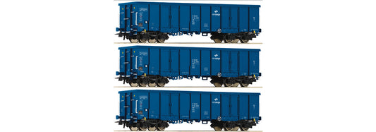 Roco 76128 - 3 piece set: Open goods Cars, PKP Cargo