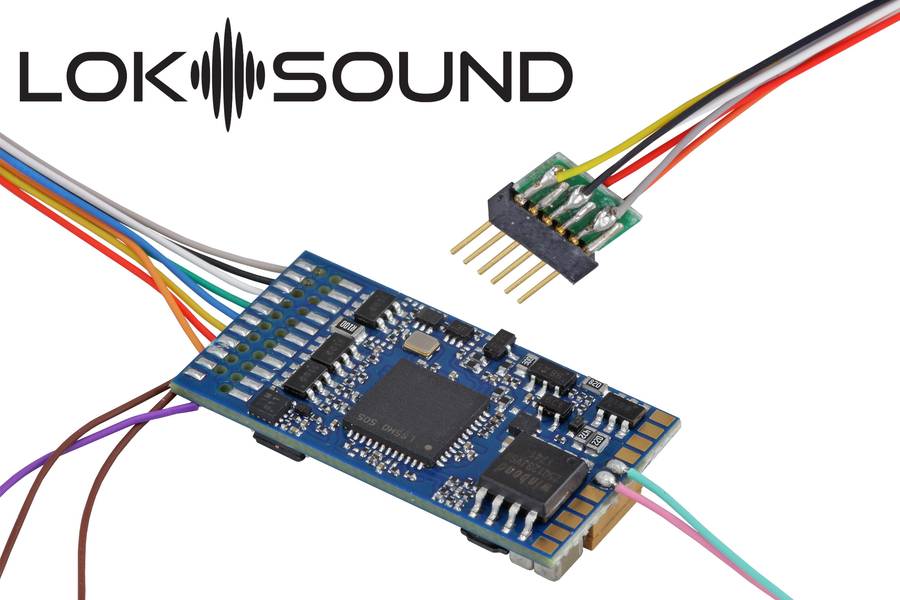 ESU 58416 - LokSound 5 DCC/MM/SX/M4 “Blank decoder”, 6-pin NEM651, Retail, with Speaker 11x15mm, gauge: 0, H0