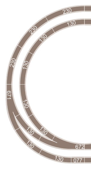 Marklin 24672 - C Track Curved RH Turnout