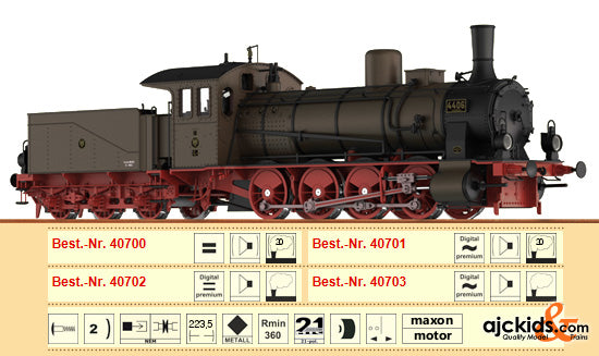 Brawa 40702 Steam Locomotive G 7.1 K.P.E.V. (sound)