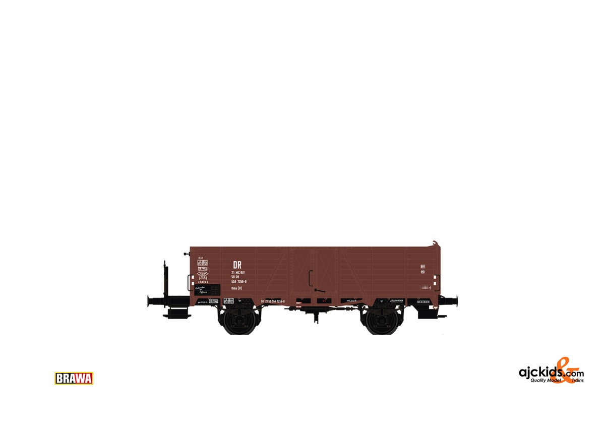Brawa 48437 Freight Car Omu (O) DR IV with load