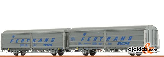 Brawa 48980 Sliding Wall Car Hbis �BB V Fertrans [set of 2