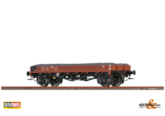 Brawa 49359 H0 Flat Car Xr35 DB, with gravel freight at Ajckids. MPN: 4012278493596
