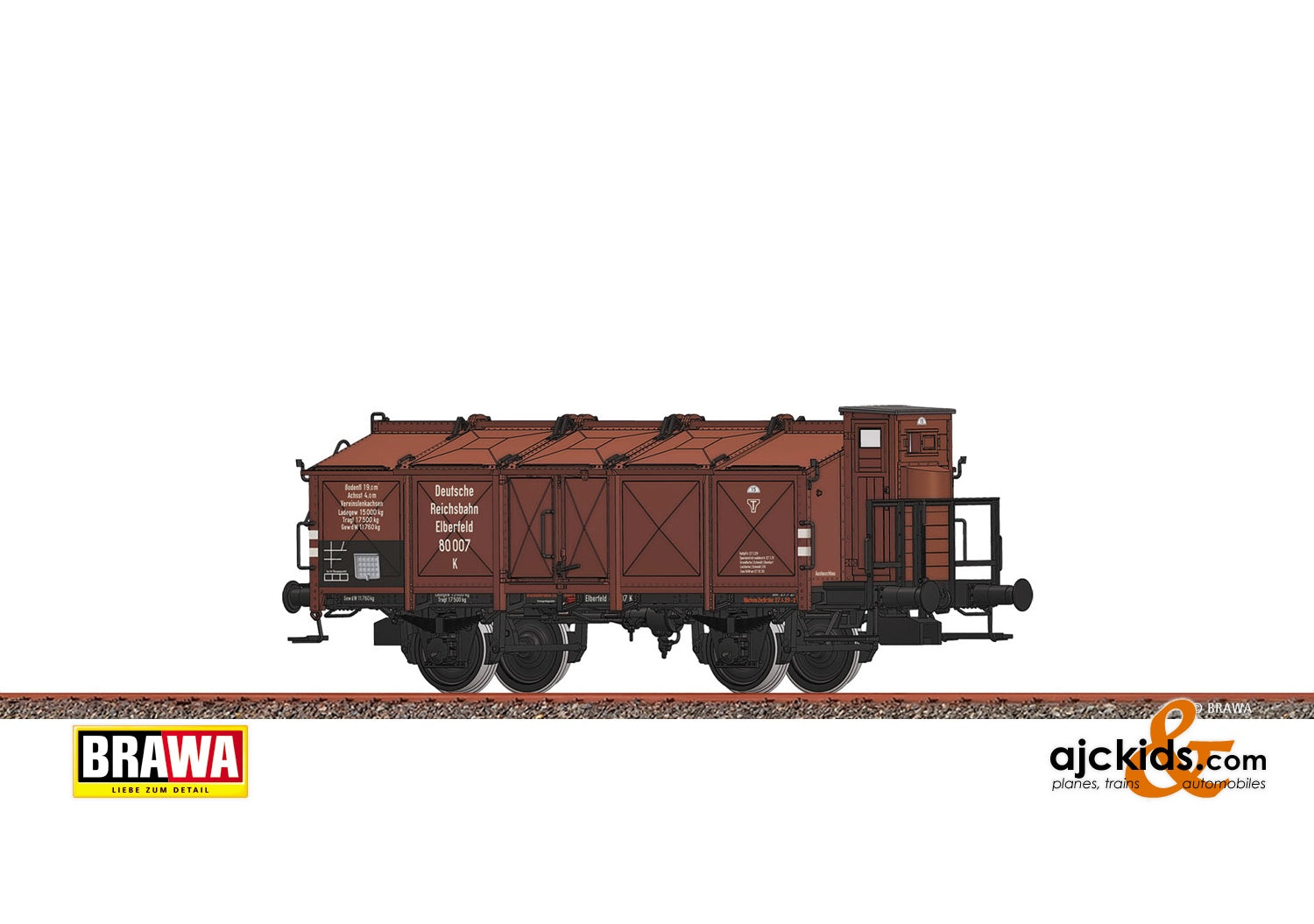 Brawa 50538 - H0 Freight Car K Elberfeld DRG, II