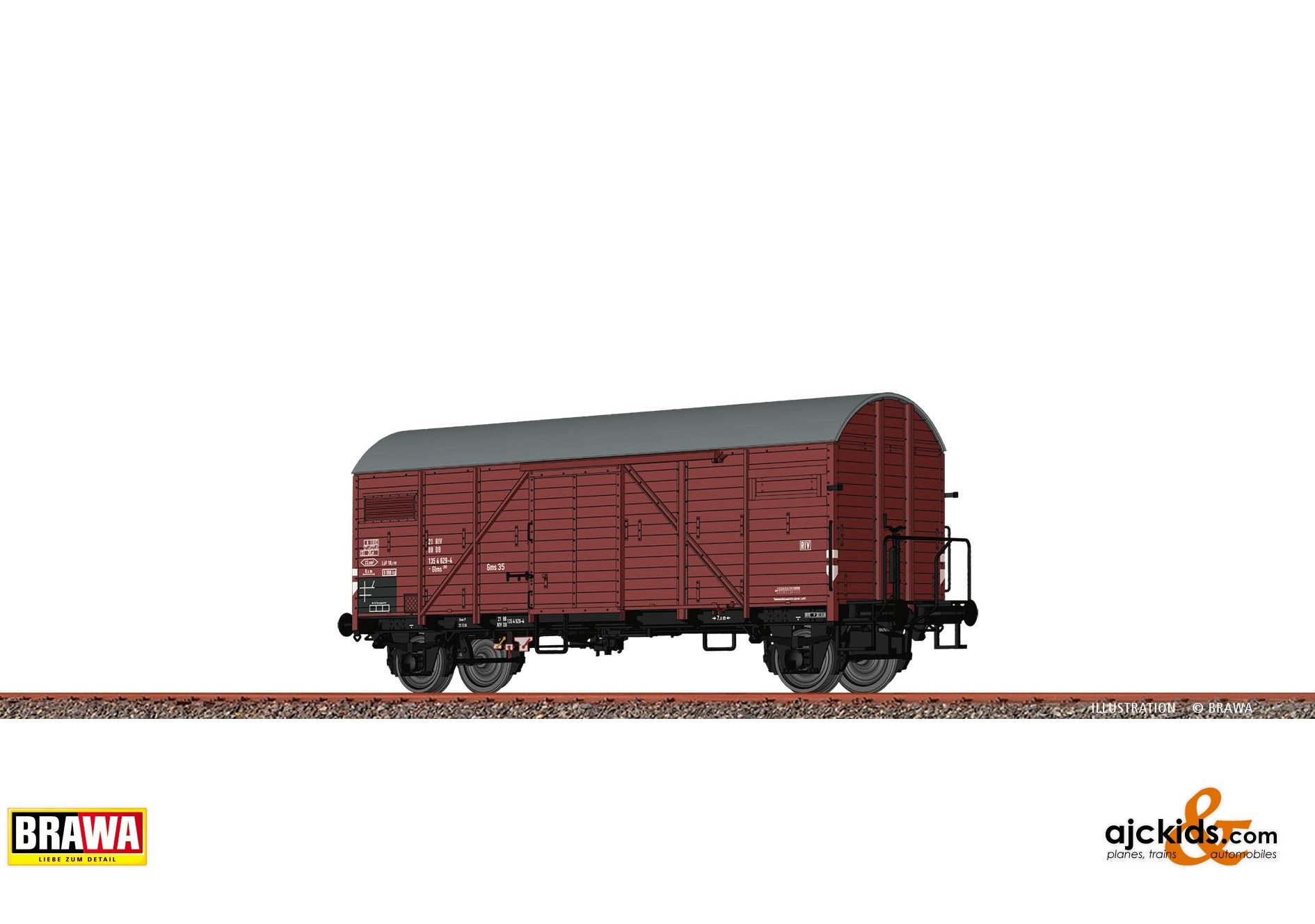 Brawa Freight Car Glms 201 DB, Era IV 41.97 at Ajckids.com