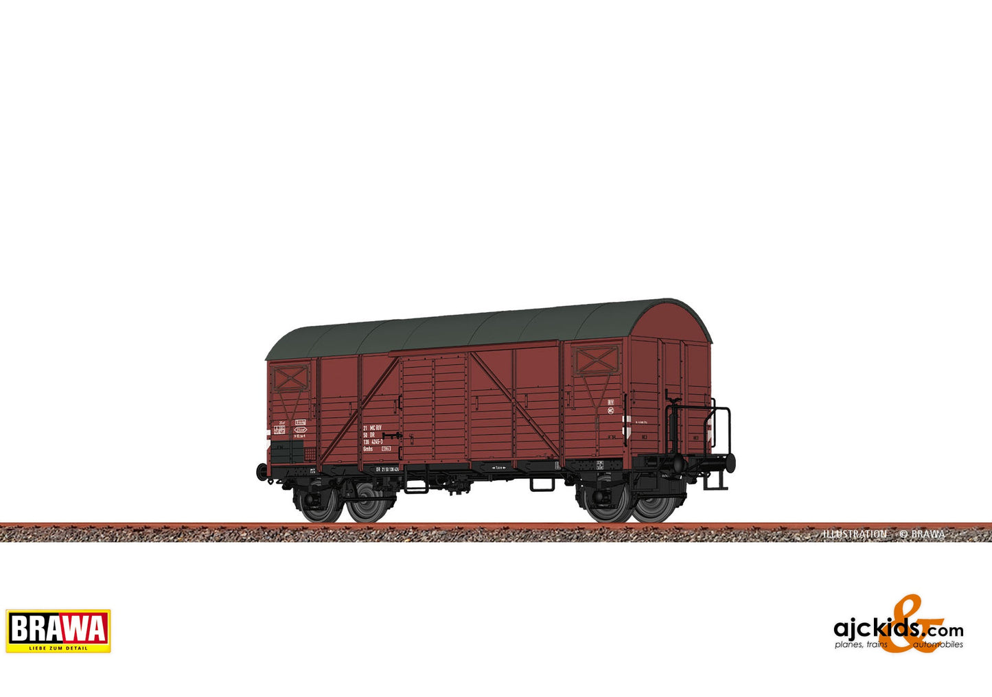 Brawa Freight Car Glmrs [1364] DR, Era IV 41.97 at Ajckids.com