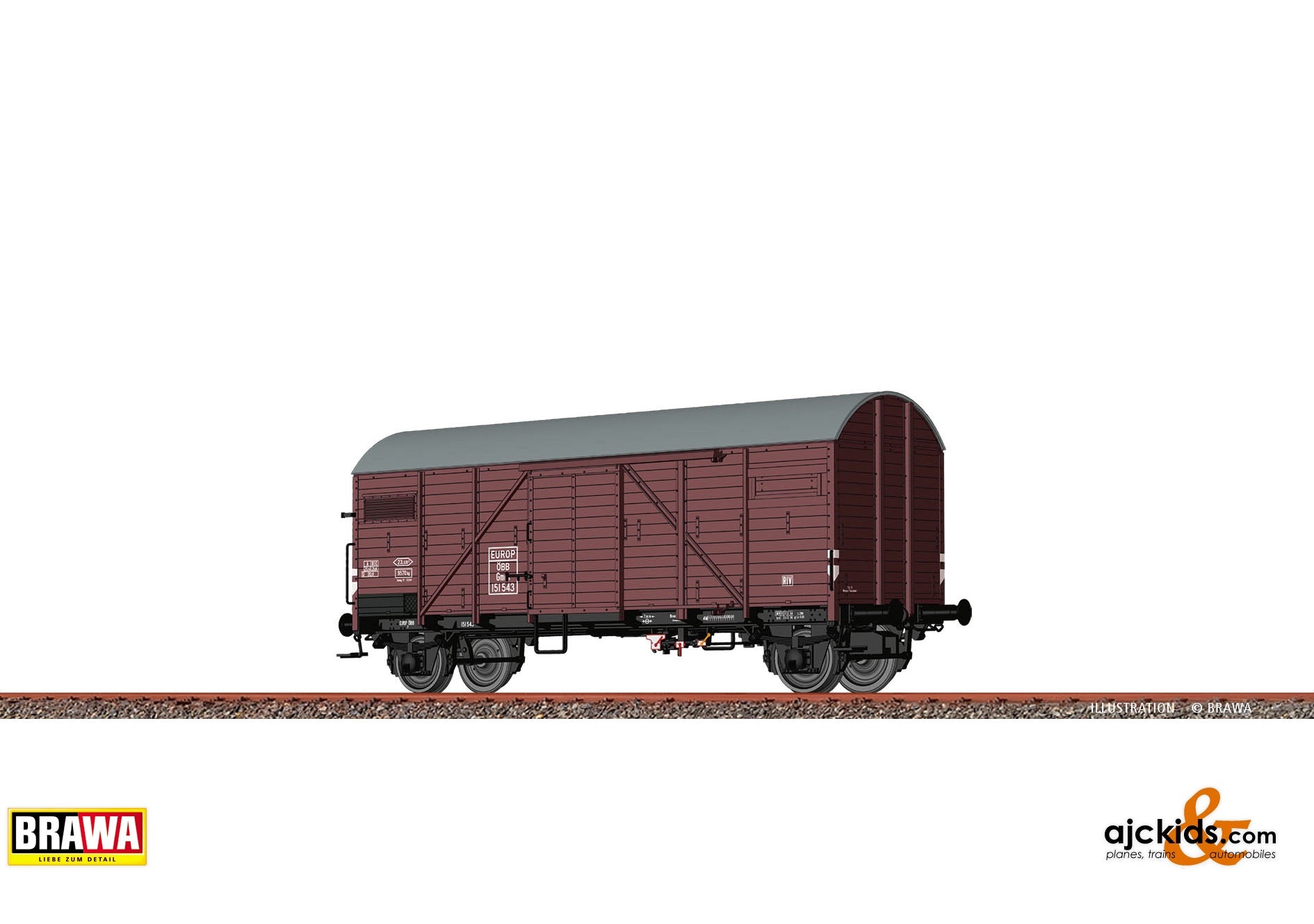 Brawa Freight Car Gmds EUROP ÖBB, Era III 41.97 at Ajckids.com