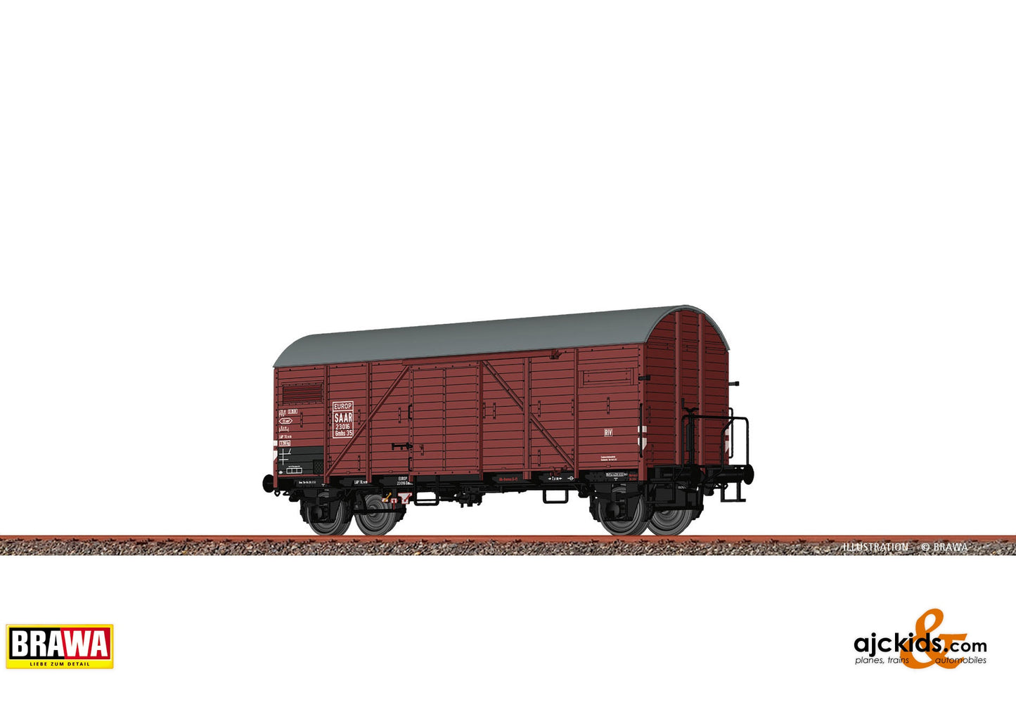 Brawa Freight Car Gmhs 35 EUROP SAAR, Era III 41.97 at Ajckids.com