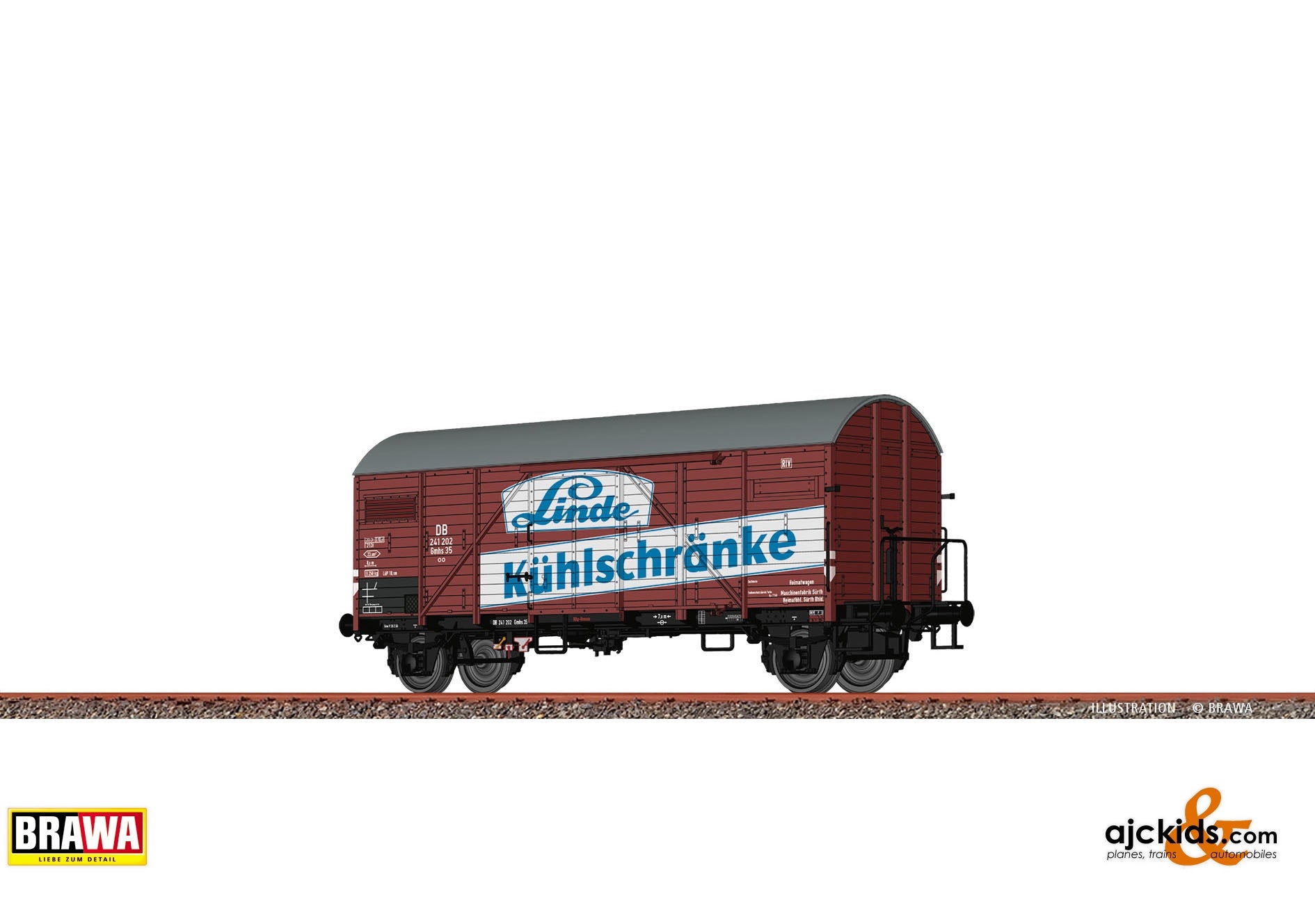 Brawa Freight Car Gmhs 35 DB, Era III, Linde 41.97 at Ajckids.com