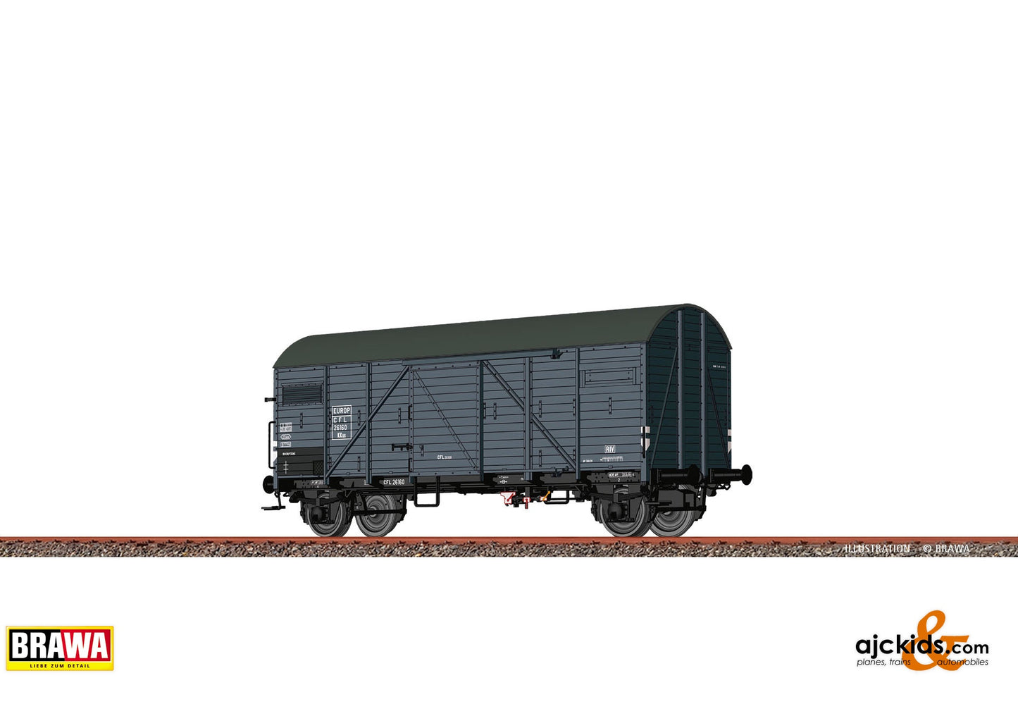 Brawa Freight Car KKus EUROP CFL, Era III 41.97 at Ajckids.com