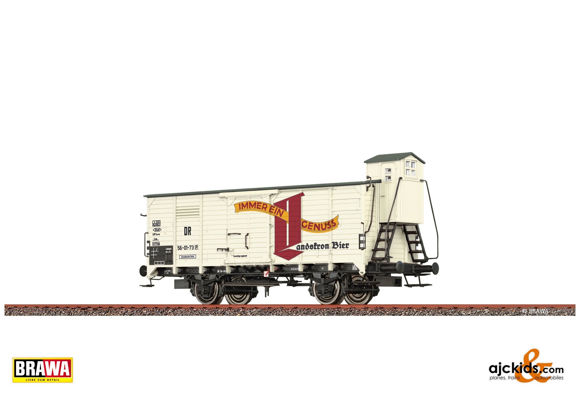 Brawa 50970 H0 Covered Freight Car G10 "Landskron Brauerei" DR at Ajckids. MPN: 4012278509709