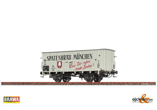Brawa 50987 H0 Covered Freight Car G10 "Spatenbräu München" DB at Ajckids. MPN: 4012278509877